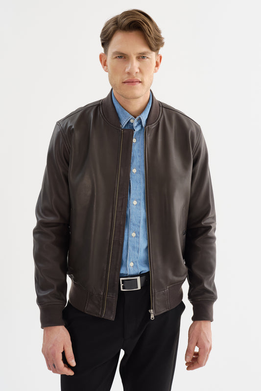 CHARLESTON Suede Bomber Jacket