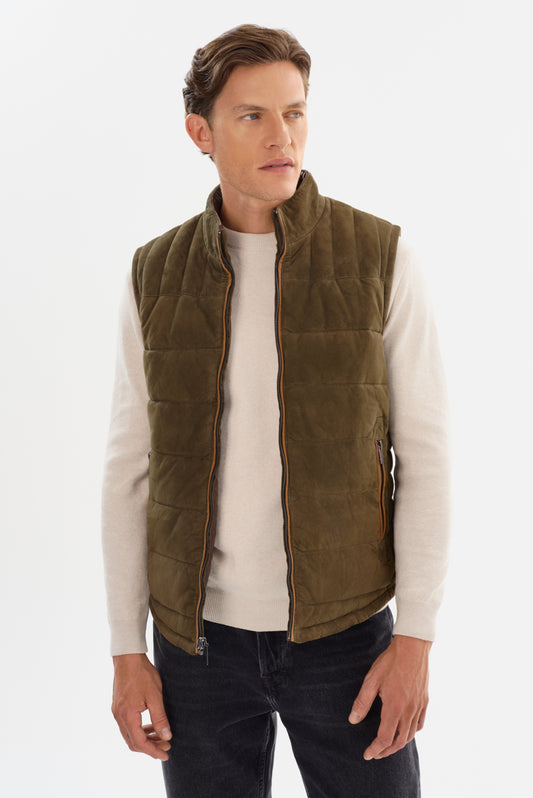 L87309-S Puffy Suede Vest